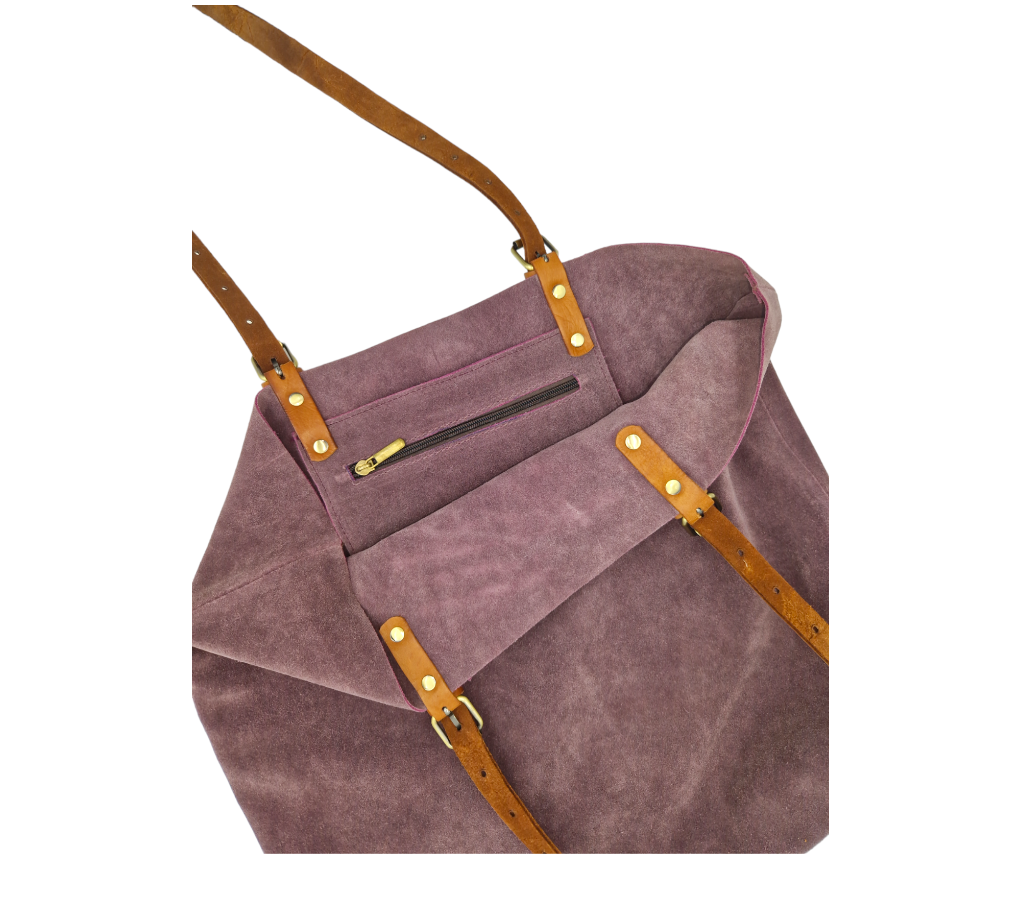 Suede Leather Tote Bag