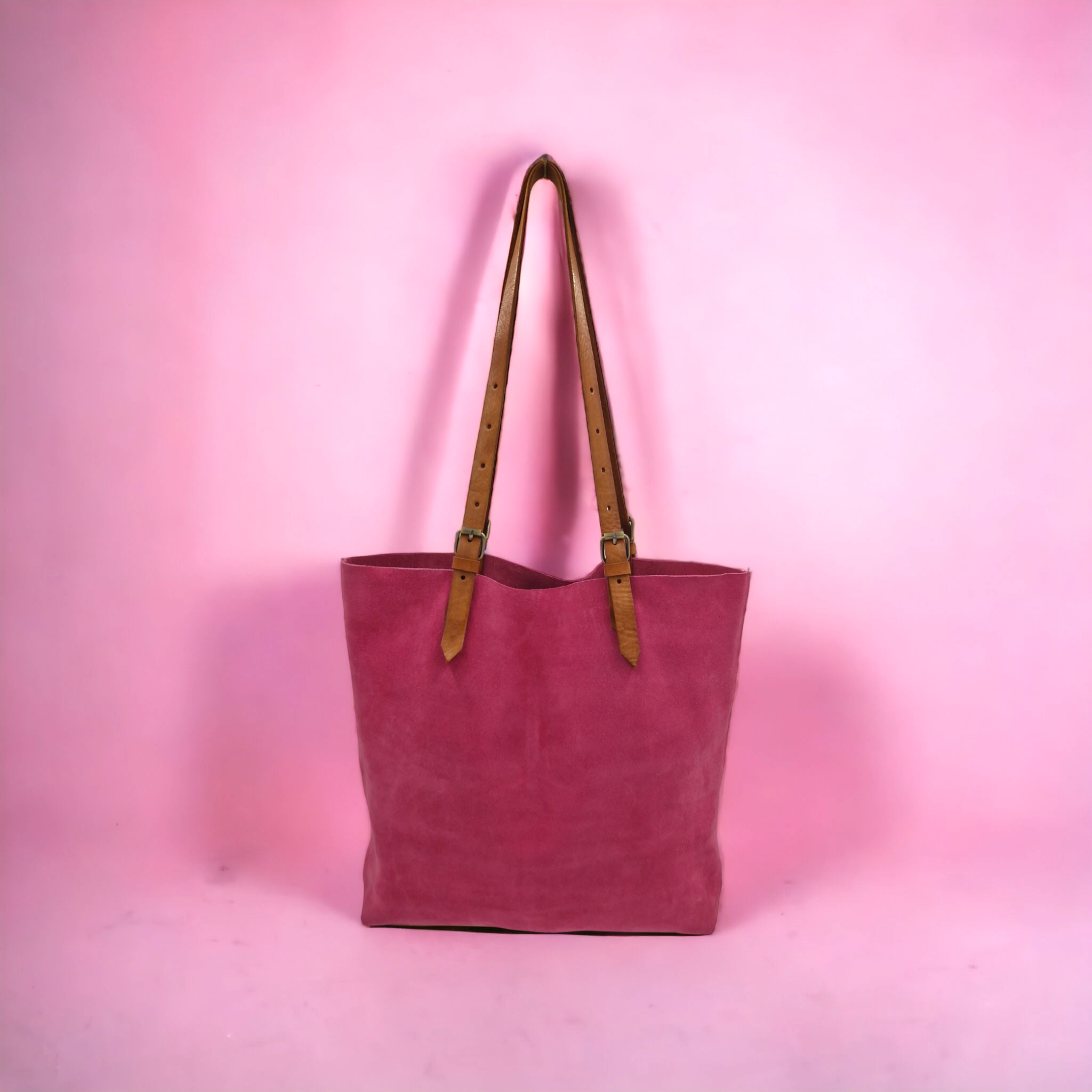 Suede Leather Tote Bag