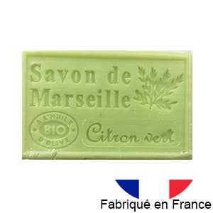 Marseille soap with organic olive oil and lime scent