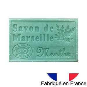 Marseille soap with organic olive oil and mint scent