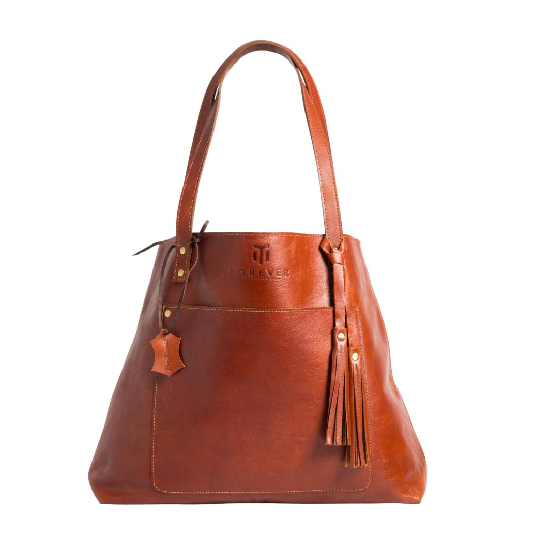 Sac fourre-tout en cuir Marron