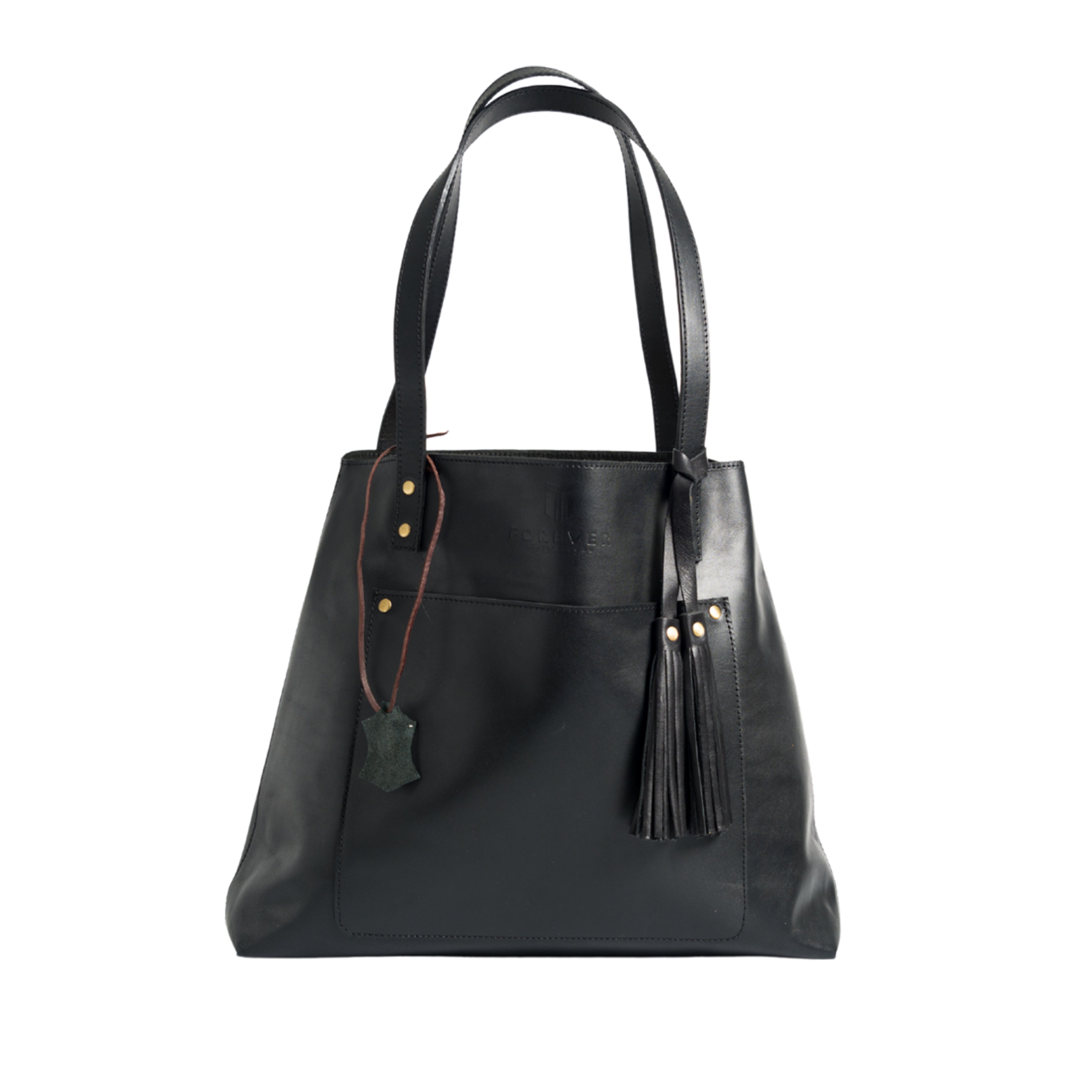 Sac fourre-tout en cuir noir